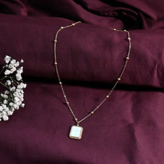 Minimalist Rectangular Pendant Necklace