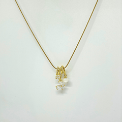 PearlFlare Butterfly Pendant