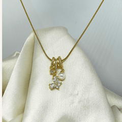 PearlFlare Butterfly Pendant