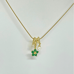 PearlPetal Charm Necklace