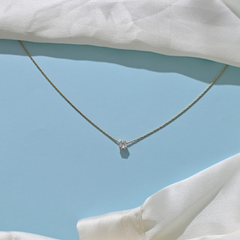 Minimalist Gold Solitaire Necklace