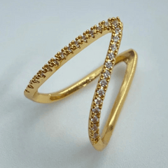 Radiant V-Curve Ring