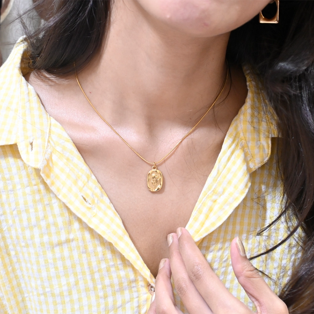 Rose Etch Pendant
