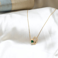 Trinity Heart Charm Necklace