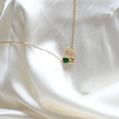 Trinity Heart Charm Necklace