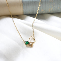 Trinity Heart Charm Necklace