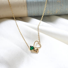 Trinity Heart Charm Necklace