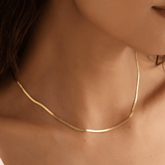 Thin Snake Gold  Necklace