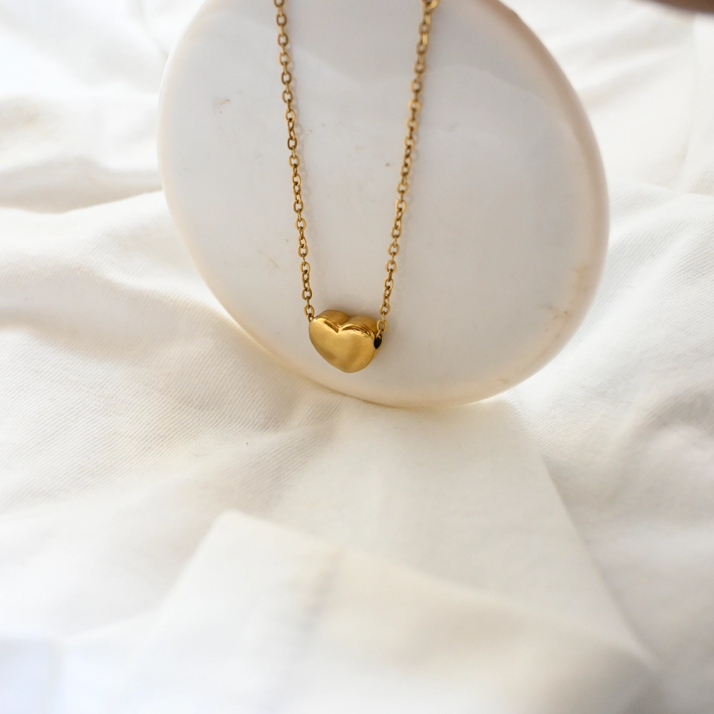 Golden Heart Pendant Necklace