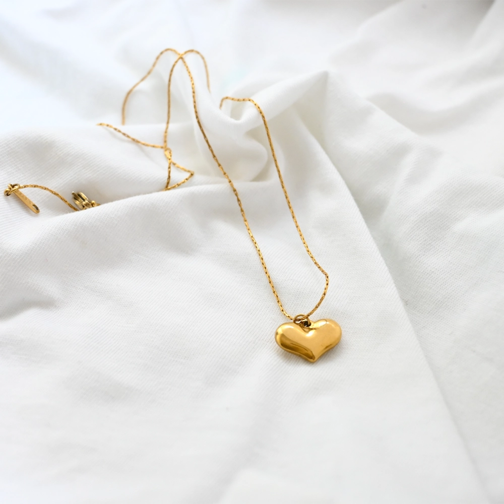 Golden Heart Pendant Necklace