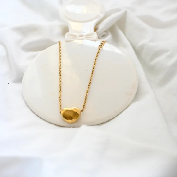 Golden Heart Pendant Necklace