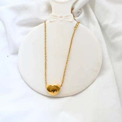 Golden Heart Pendant Necklace