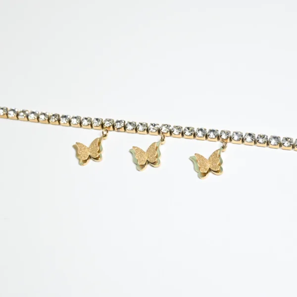 Butterfly Charm Crystal Bracelet