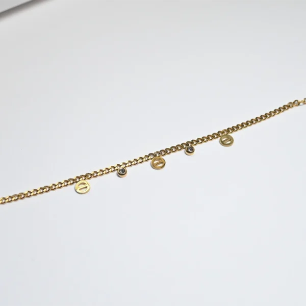 Minimalist Gold Charm Bracelet