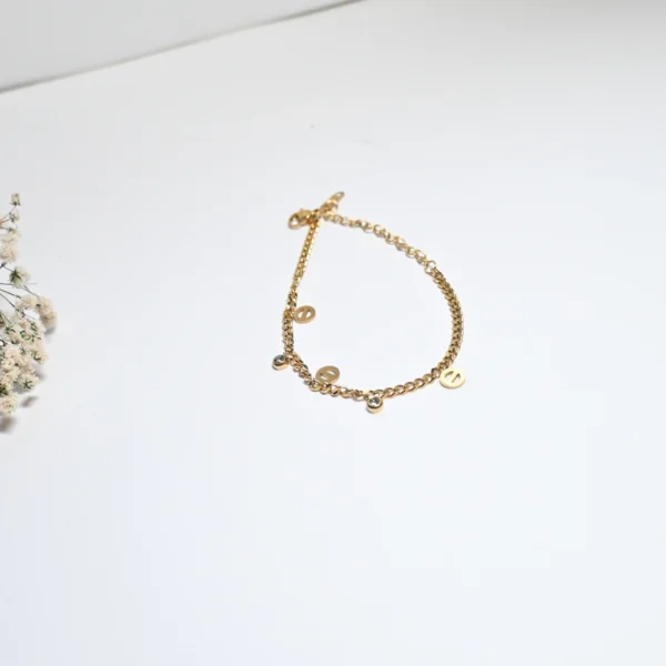 Minimalist Gold Charm Bracelet