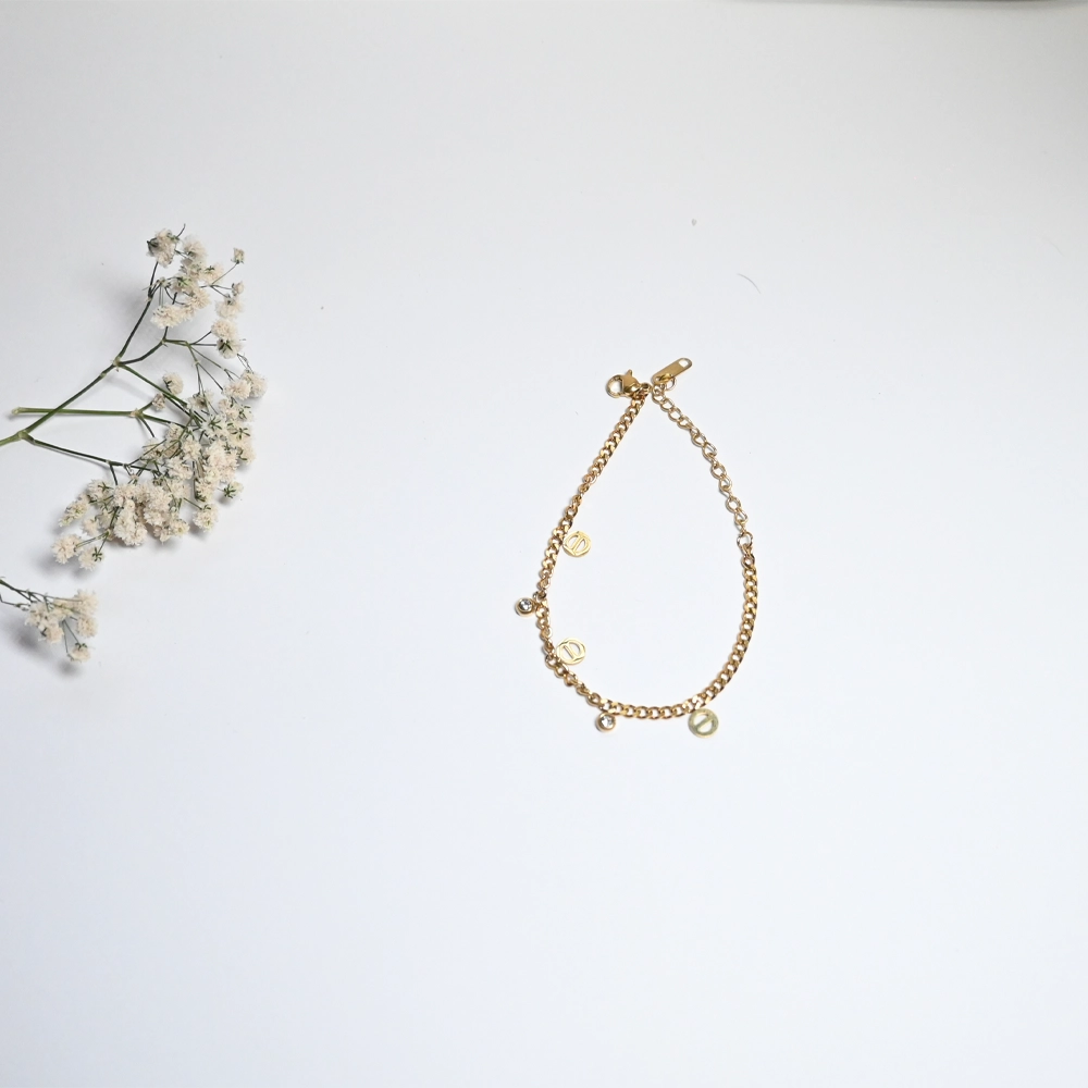 Minimalist Gold Charm Bracelet