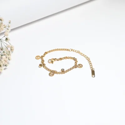 Minimalist Gold Charm Bracelet