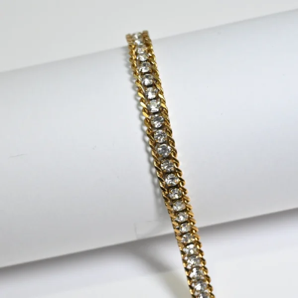 Sparkling Crystal Chain Bracelet - Image 2