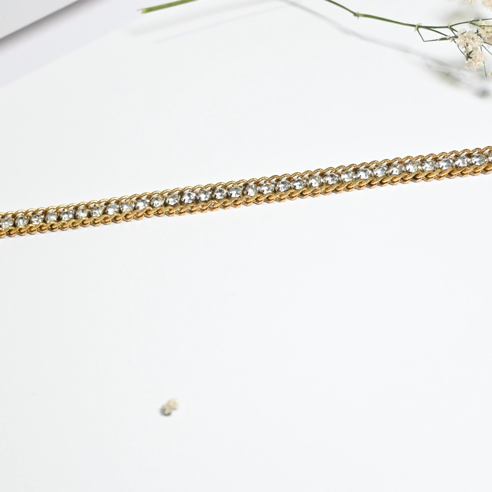 Sparkling Crystal Chain Bracelet