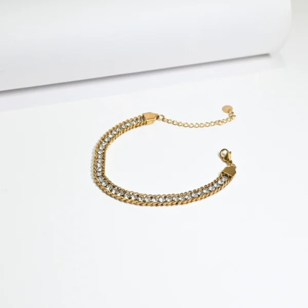 Sparkling Crystal Chain Bracelet